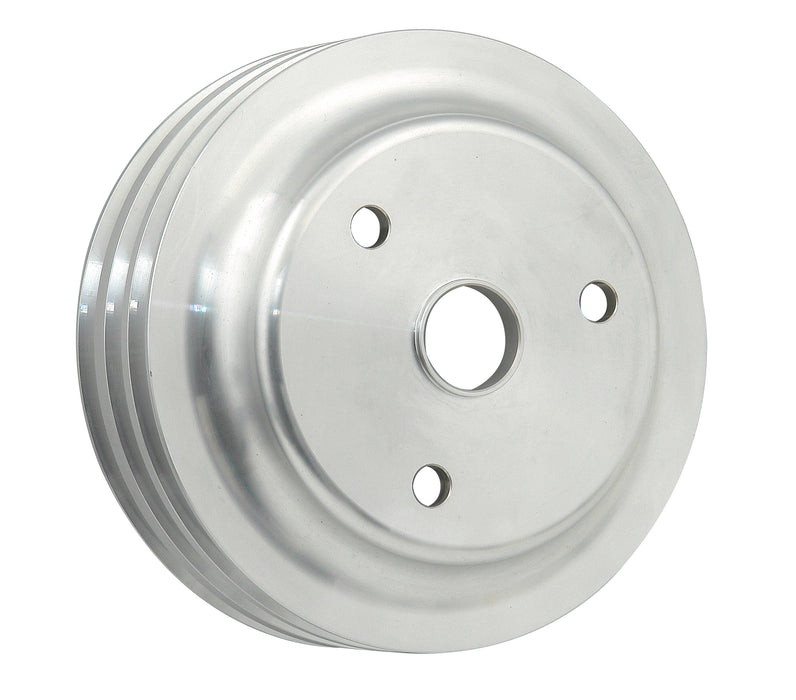 Mr Gasket 5318 Billet Style Aluminum Crankshaft Pulley; Triple Groove; Long Water Pump; - Truck Part Superstore