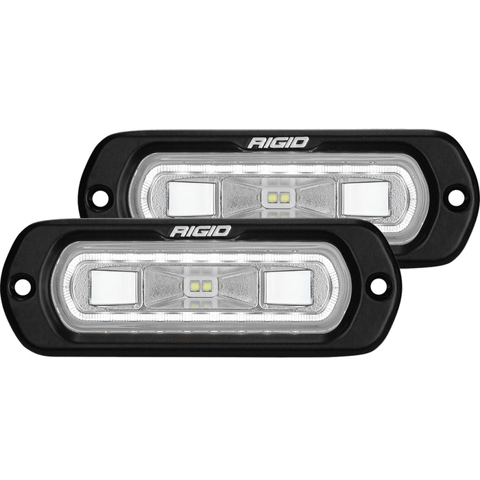 Rigid Industries 53220 SR-L Series Off-Road Spreader Pod 3 Wire Flush Mount With White Halo Pair RIGID Industries - Truck Part Superstore