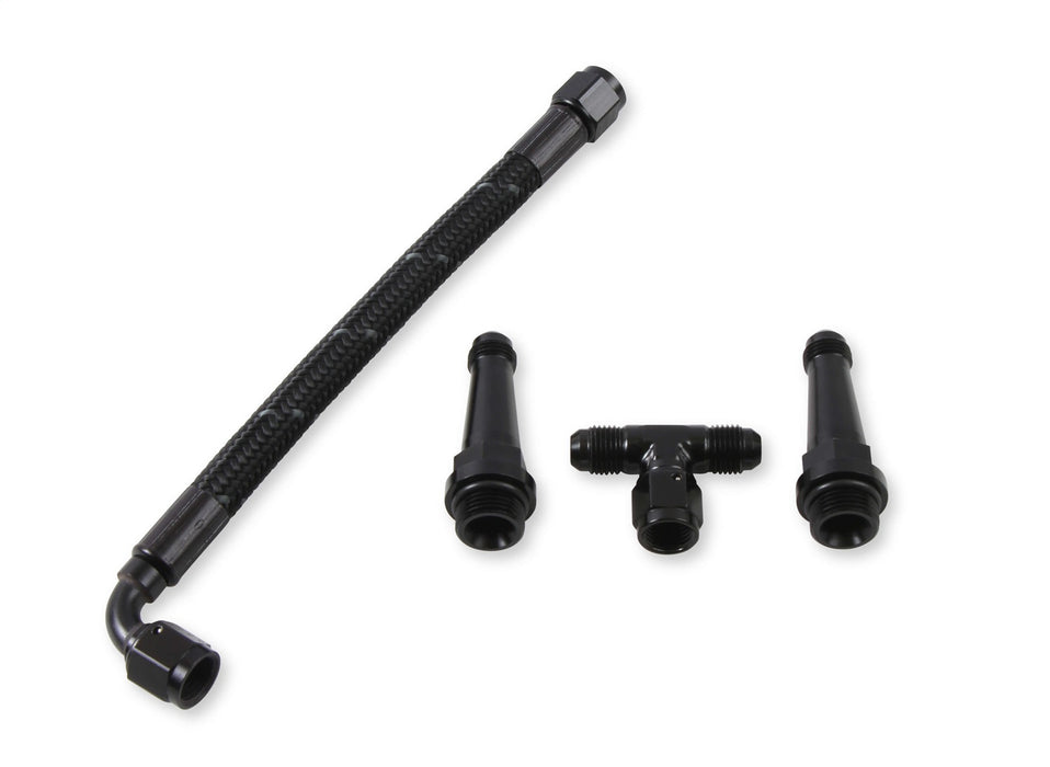 Holley 534-236 Sniper EFI Braided Fuel Crossover Kit; 6 AN Male Inlet; - Truck Part Superstore