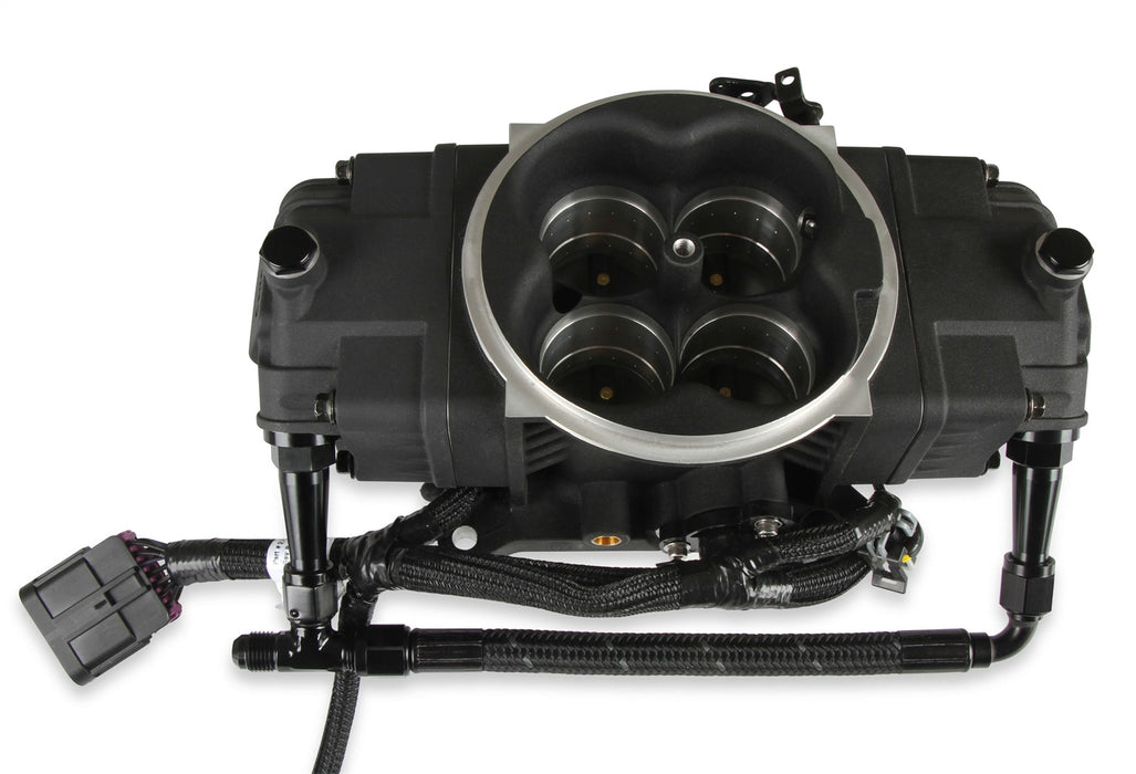 Holley 534-236 Sniper EFI Braided Fuel Crossover Kit; 6 AN Male Inlet; - Truck Part Superstore