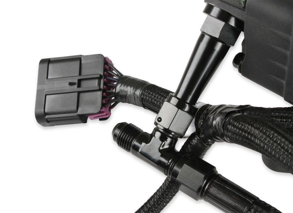 Holley 534-236 Sniper EFI Braided Fuel Crossover Kit; 6 AN Male Inlet; - Truck Part Superstore