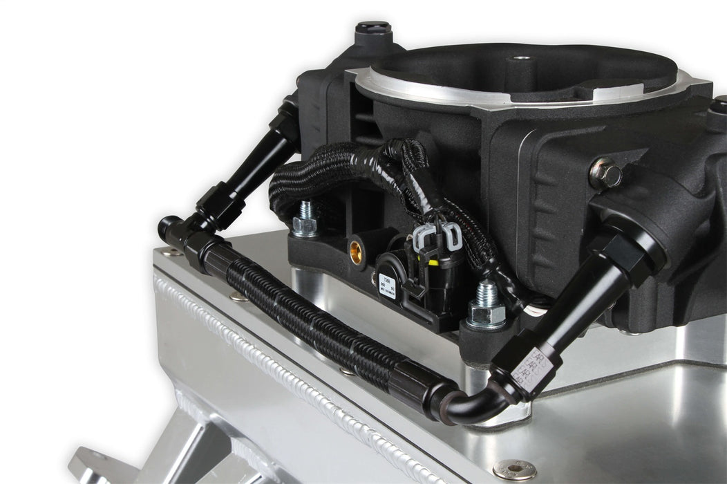 Holley 534-236 Sniper EFI Braided Fuel Crossover Kit; 6 AN Male Inlet; - Truck Part Superstore