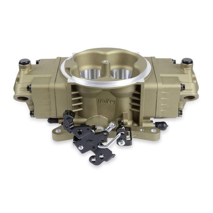 Holley EFI 534-300 Terminator X Stealth 4150 Throttle Body; 2x4 Slave; 4150 Flange; 58.5 PSI; Gold; - Truck Part Superstore