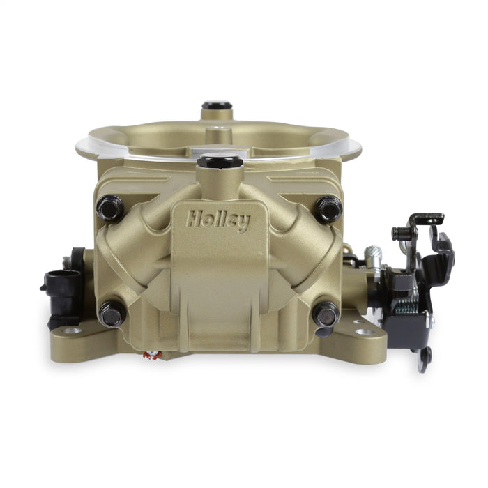 Holley EFI 534-300 Terminator X Stealth 4150 Throttle Body; 2x4 Slave; 4150 Flange; 58.5 PSI; Gold; - Truck Part Superstore
