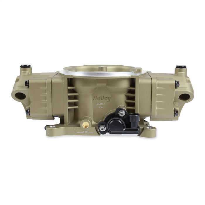 Holley EFI 534-300 Terminator X Stealth 4150 Throttle Body; 2x4 Slave; 4150 Flange; 58.5 PSI; Gold; - Truck Part Superstore