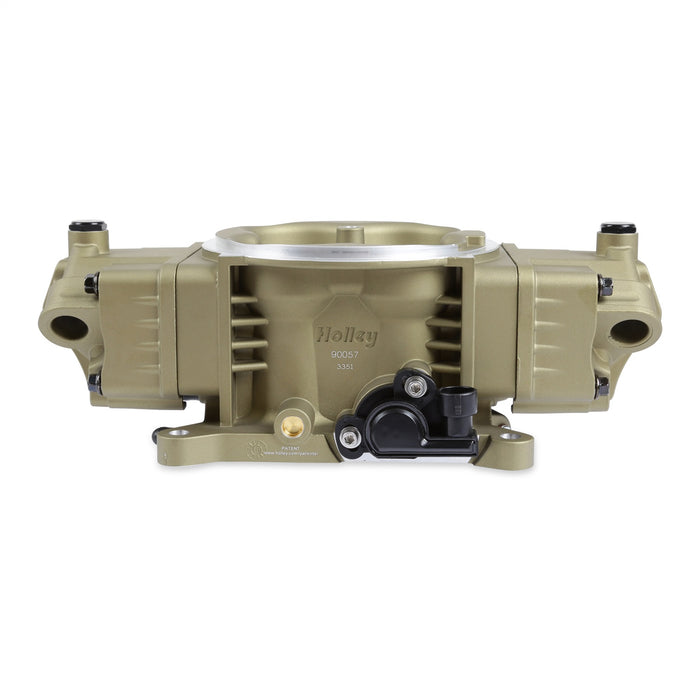 Holley EFI 534-300 Terminator X Stealth 4150 Throttle Body; 2x4 Slave; 4150 Flange; 58.5 PSI; Gold; - Truck Part Superstore