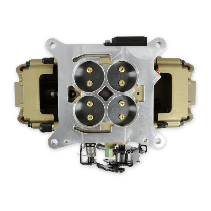 Holley EFI 534-300 Terminator X Stealth 4150 Throttle Body; 2x4 Slave; 4150 Flange; 58.5 PSI; Gold; - Truck Part Superstore