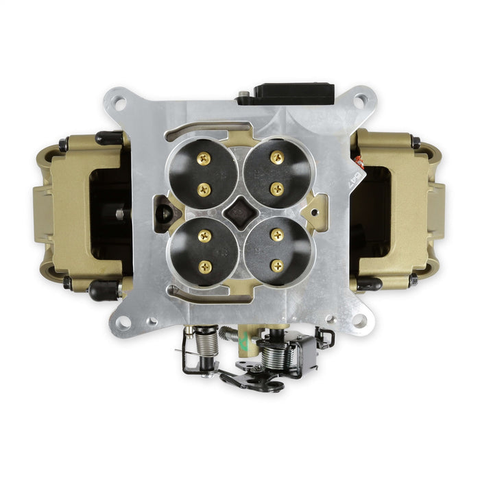Holley EFI 534-300 Terminator X Stealth 4150 Throttle Body; 2x4 Slave; 4150 Flange; 58.5 PSI; Gold; - Truck Part Superstore
