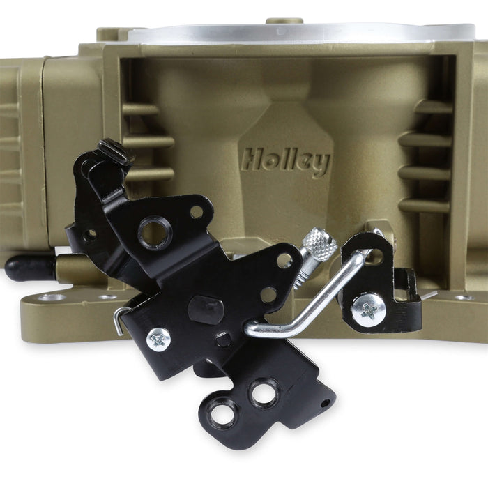 Holley EFI 534-300 Terminator X Stealth 4150 Throttle Body; 2x4 Slave; 4150 Flange; 58.5 PSI; Gold; - Truck Part Superstore