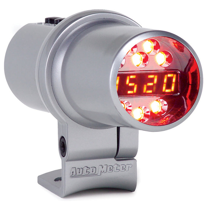 AutoMeter 5351 SHIFT LIGHT; DIGL W/MULTI-COLOR LED; SLVR; PEDESTAL W/RPM PLAYBK; DPSS LEVEL 3 - Truck Part Superstore