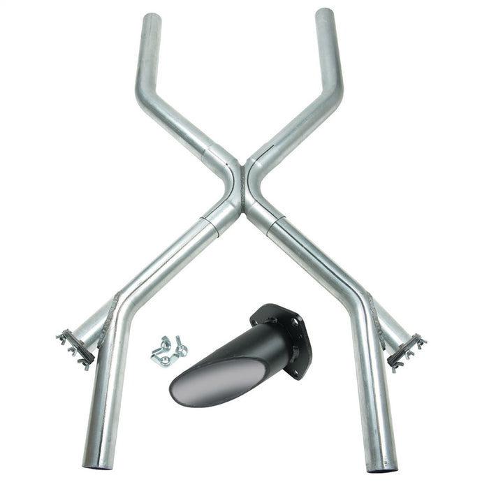 Flowtech 53630FLT Warlock X-Pipe; 2.5 in. Mandrel-Bent Tubing; Inc. Collectors; Gaskets; U-Bolts; - Truck Part Superstore