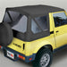 Rugged Ridge 53701.15 Fabric Replacement Top; Rear And Side Glass Do Not Zip Out; Black Denim; - Truck Part Superstore
