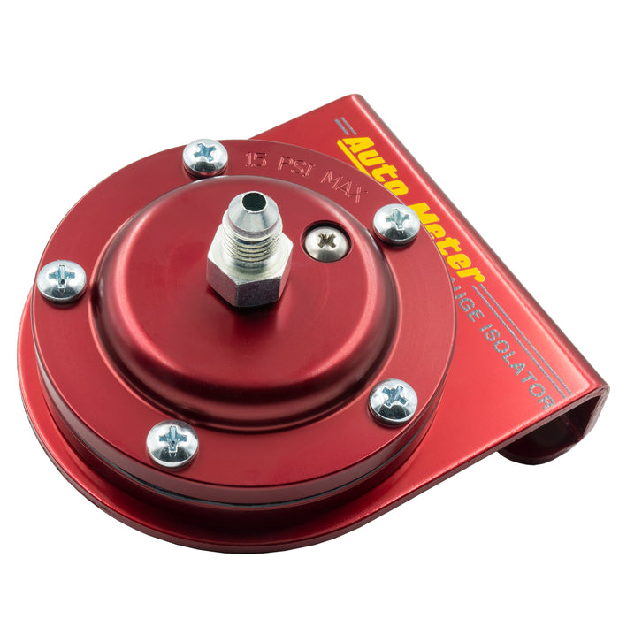 AutoMeter 5376 FUEL PRESS ISOLATOR KIT; FOR 15 PSI GAUGES; RED ANODIZED ALUMINUM;-4AN FITTINGS - Truck Part Superstore