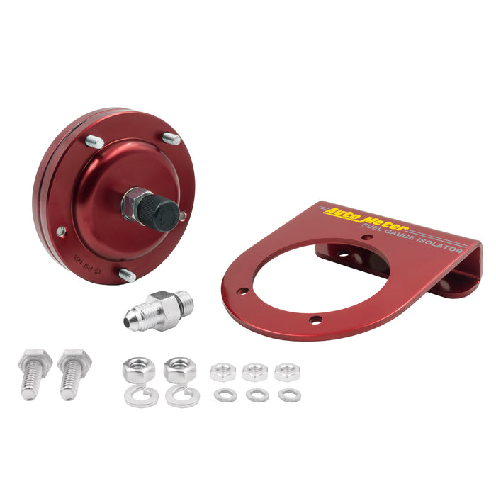 AutoMeter 5376 FUEL PRESS ISOLATOR KIT; FOR 15 PSI GAUGES; RED ANODIZED ALUMINUM;-4AN FITTINGS - Truck Part Superstore