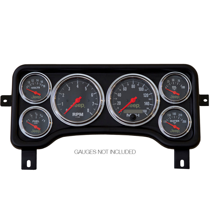 AutoMeter 5381 GAUGE MOUNT; DIRECT FIT DASH PANEL; 6 GAUGE (3 3/8in. X2; 2 1/16in. X4); JEEP TJ - Truck Part Superstore