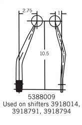 Hurst 3918014 Competition Plus® Manual Shifter; Chrome Stick/White Knob; Floor; - Truck Part Superstore