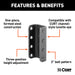 CURT 48610 Adjustable Coupler Channel (3in. I.D.; 7-1/2in. High) - Truck Part Superstore