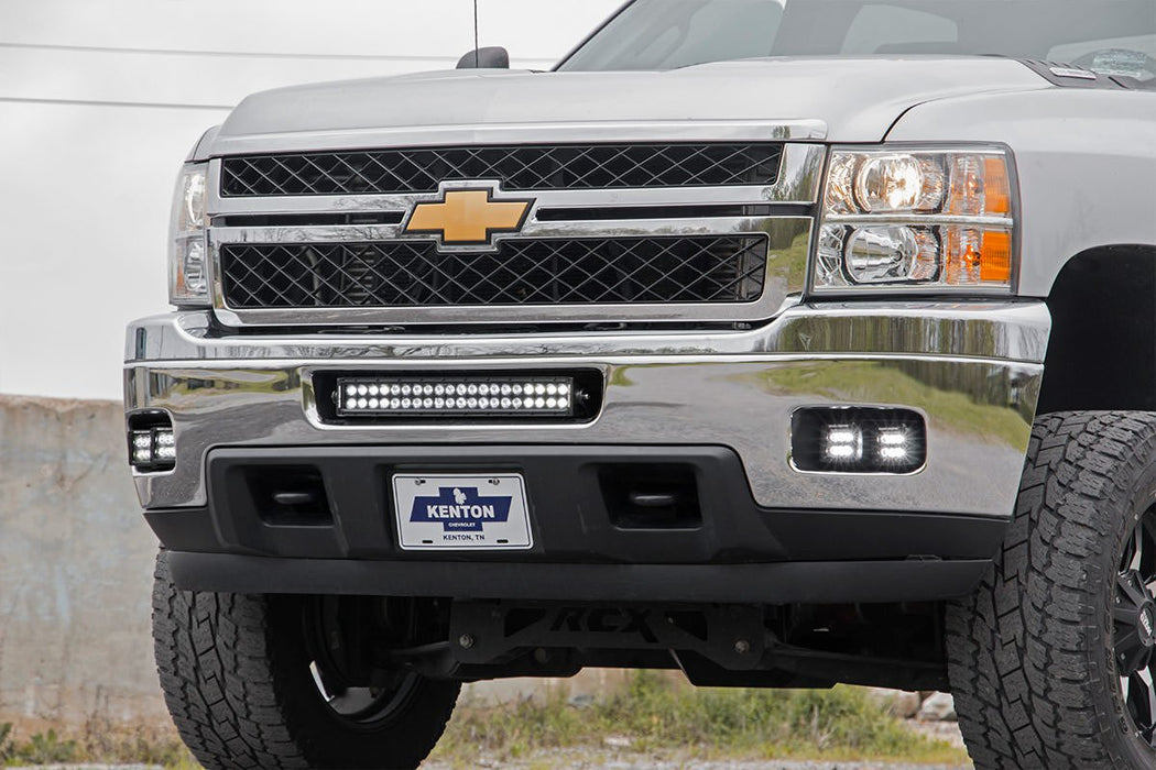 Rough Country 70628 Chevrolet LED Fog Light Kit Black Series 11-14 Silverado HD Rough Country - Truck Part Superstore