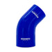 Mishimoto MMCP-R45-30375BL Mishimoto 45-Degree Silicone Transition Coupler, 3.00-in to 3.75-in, Blue - Truck Part Superstore