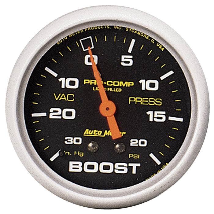 AutoMeter 5401 GAUGE; VAC/BOOST; 2 5/8in.; 30INHG-20PSI; LIQUID FILLED MECH; PRO-COMP - Truck Part Superstore