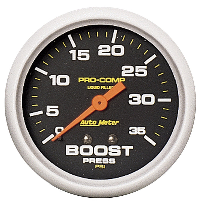 AutoMeter 5404 GAUGE; BOOST PRESS; 2 5/8in.; 35PSI; LIQUID FILLED MECH; PRO-COMP - Truck Part Superstore