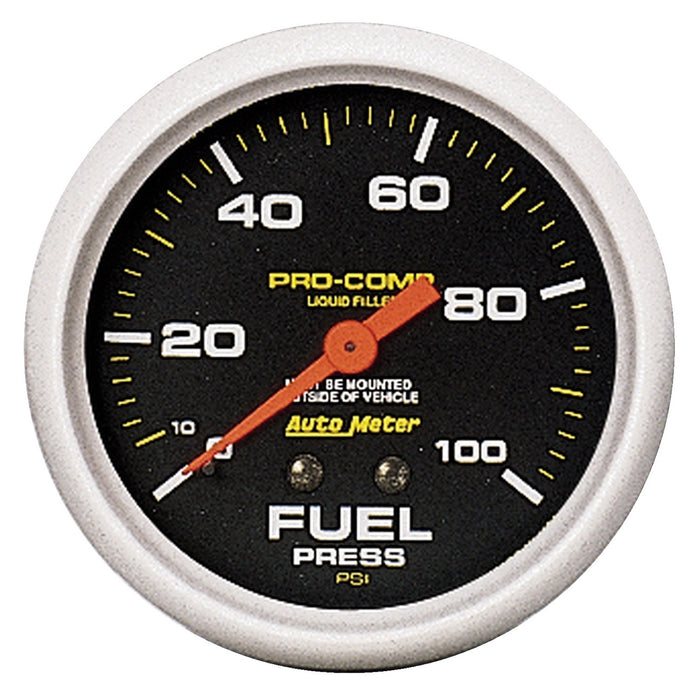AutoMeter 5412 GAUGE; FUEL PRESS; 2 5/8in.; 100PSI; LIQUID FILLED MECH; PRO-COMP - Truck Part Superstore