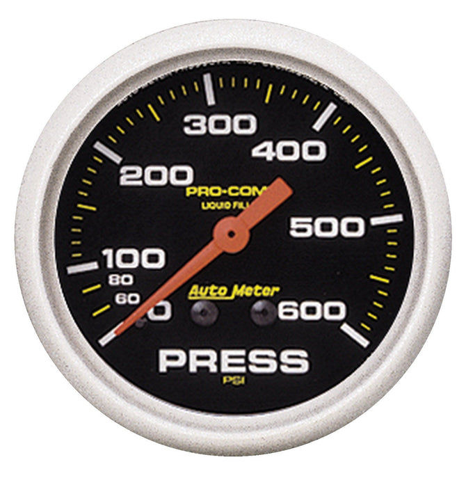 AutoMeter 5425 GAUGE; PRESSURE; 2 5/8in.; 600PSI; LIQUID FILLED MECH; PRO-COMP - Truck Part Superstore