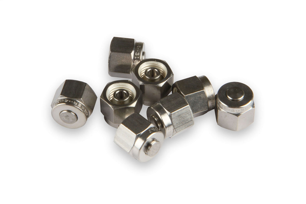 Holley EFI 543-164 EGT Bung Cap; 316 Stainless Steel Cap; For 1/4 in. EGT Bungs; 8 pc.; - Truck Part Superstore