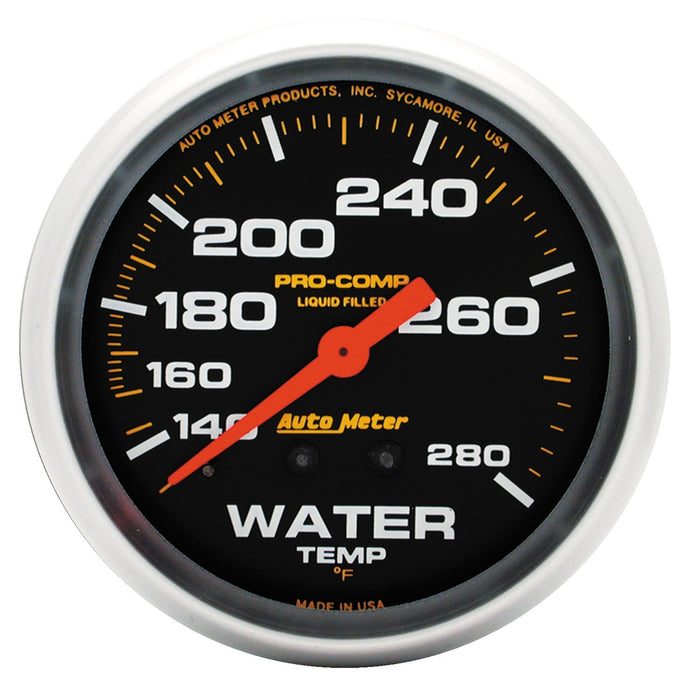AutoMeter 5431 GAUGE; WATER TEMP; 2 5/8in.; 140-280deg.F; LIQUID FILLED MECH; PRO-COMP - Truck Part Superstore