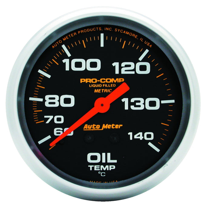 AutoMeter 5441 GAUGE; OIL TEMP; 2 5/8in.; 140-280deg.F; LIQUID FILLED MECH; PRO-COMP - Truck Part Superstore