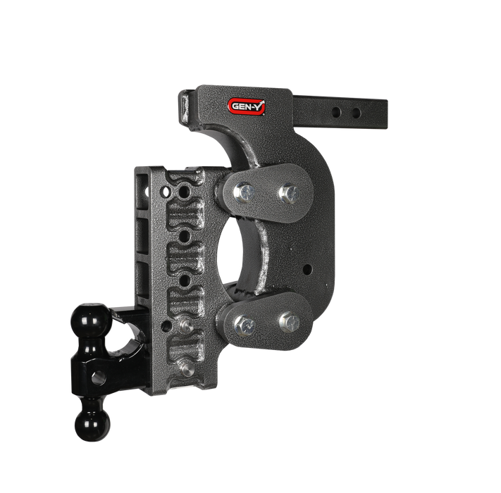 GEN-Y Hitch GH-1425 BOSS TORSION-FLEX 2" Shank 15" Drop 1.7K TW 16K Hitch Dual-Ball Pintle Lock - Truck Part Superstore