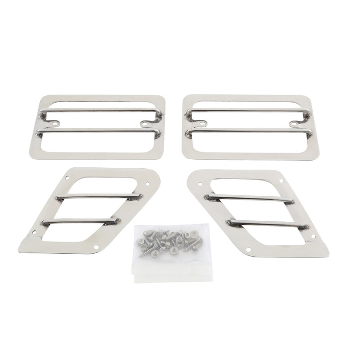 Smittybilt 5470 Euro Head Light Guards 97-06 Wrangler TJ Stainless Steel 4 Piece Smittybilt - Truck Part Superstore