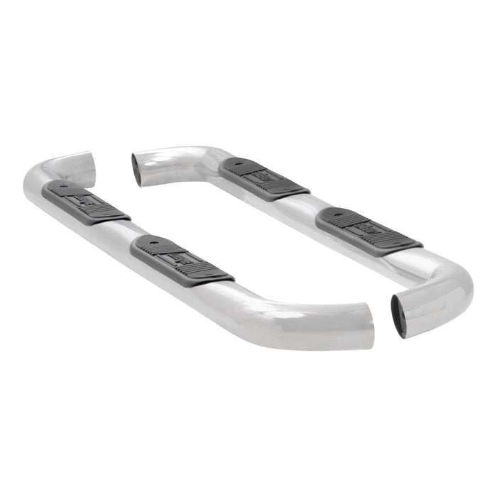 Luverne 548875 LUVERNE 548875 Round Nerf Bars (3 Inch Tubular Polished Stainless Steel)-1 Pair - Truck Part Superstore