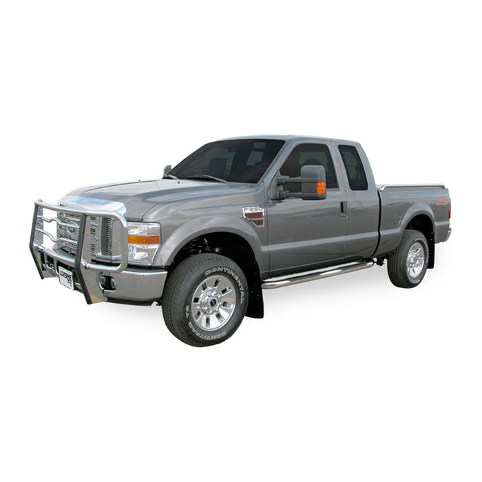 Luverne 548875 LUVERNE 548875 Round Nerf Bars (3 Inch Tubular Polished Stainless Steel)-1 Pair - Truck Part Superstore