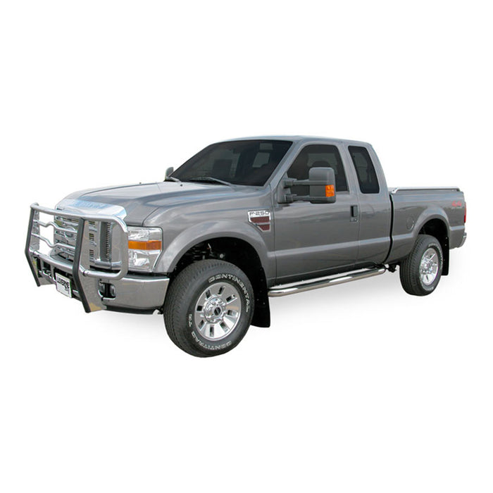 Luverne 548900 LUVERNE 548900 Round Nerf Bars (3 Inch Tubular Polished Stainless Steel)-1 Pair - Truck Part Superstore