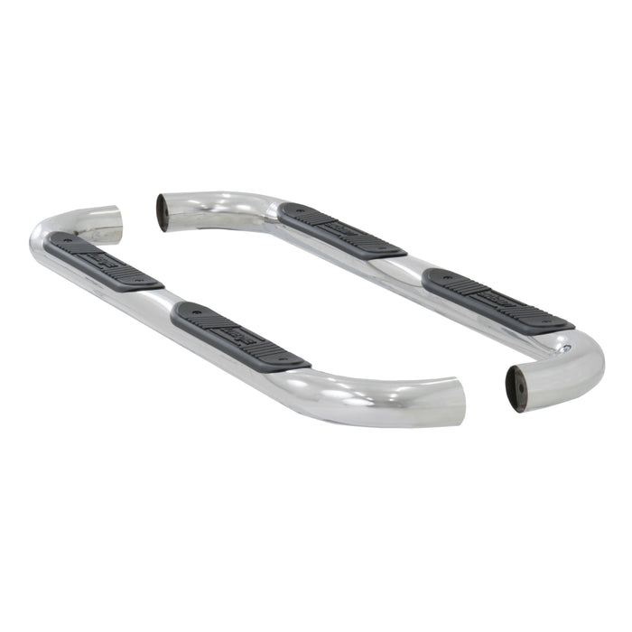 Luverne 548935 LUVERNE 548935 Round Nerf Bars (3 Inch Tubular Polished Stainless Steel)-1 Pair - Truck Part Superstore
