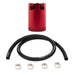 Mishimoto MMBCC-CBTWO-RDH Mishimoto Universal Compact Baffled Oil Catch Can Kit, 2-Port - Truck Part Superstore
