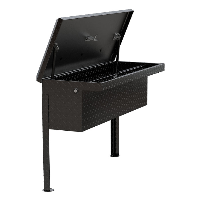 UWS TBSM-36-LP-BLK Gloss Black Aluminum 36in. Truck Side Tool Box; Low Profile (LTL Shipping Only) - Truck Part Superstore