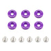 Mishimoto MMFW-SM-6PR Mishimoto M6 X 1.0 Fender Washer and Bolt Kit, 16.7mm OD, 6 pcs, Purple - Truck Part Superstore