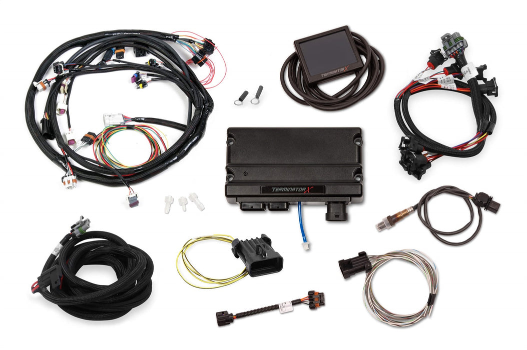 Holley EFI 550-936 Terminator X MPFI System; Universal; EV1 Injector Harness; 3.5 in. Touchscreen; - Truck Part Superstore