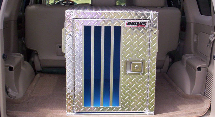 Owens Products 55015 Dog Box Hunter Series Single Compartment / 20 W x 30 D x 24 H / Standard Vents / Diamond Tread Aluminum / Owens Products - Truck Part Superstore