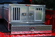 Owens Products 55022W Dog Box Pro Hunter Series Double Compartment with Bottom Drawer / 46 W x 45 D x 26 H / All Seasons Vents / Diamond Tread Aluminum / Owens Products - Truck Part Superstore