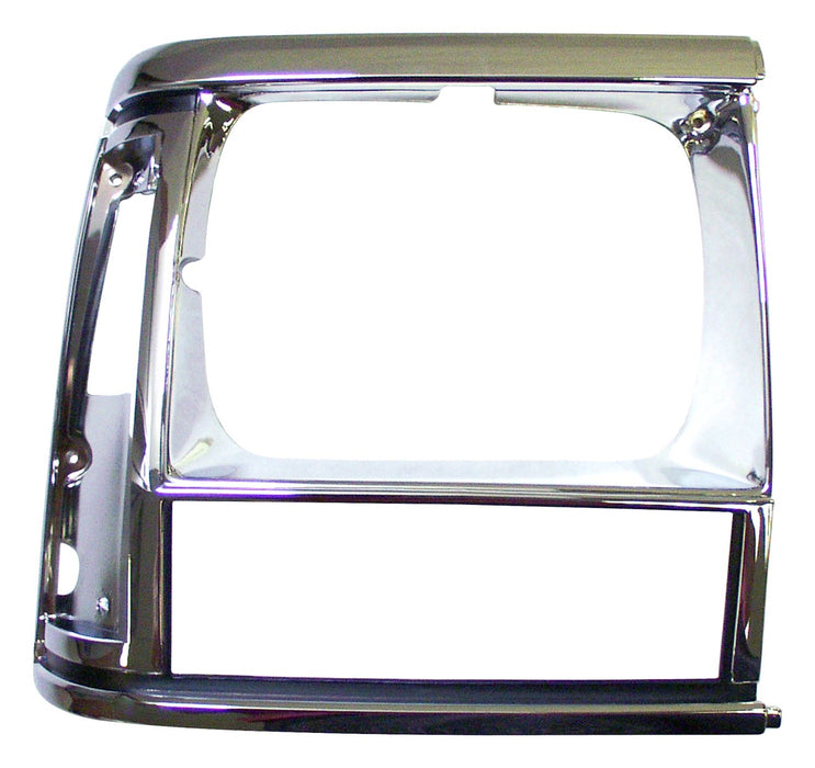 Crown Automotive Jeep Replacement 55034078 Headlamp Bezel; Right; Black/Chrome; - Truck Part Superstore