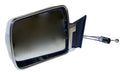 Crown Automotive Jeep Replacement 55034121 Manual Remote Mirror; Left; Driver Side; Chrome; Foldaway; - Truck Part Superstore