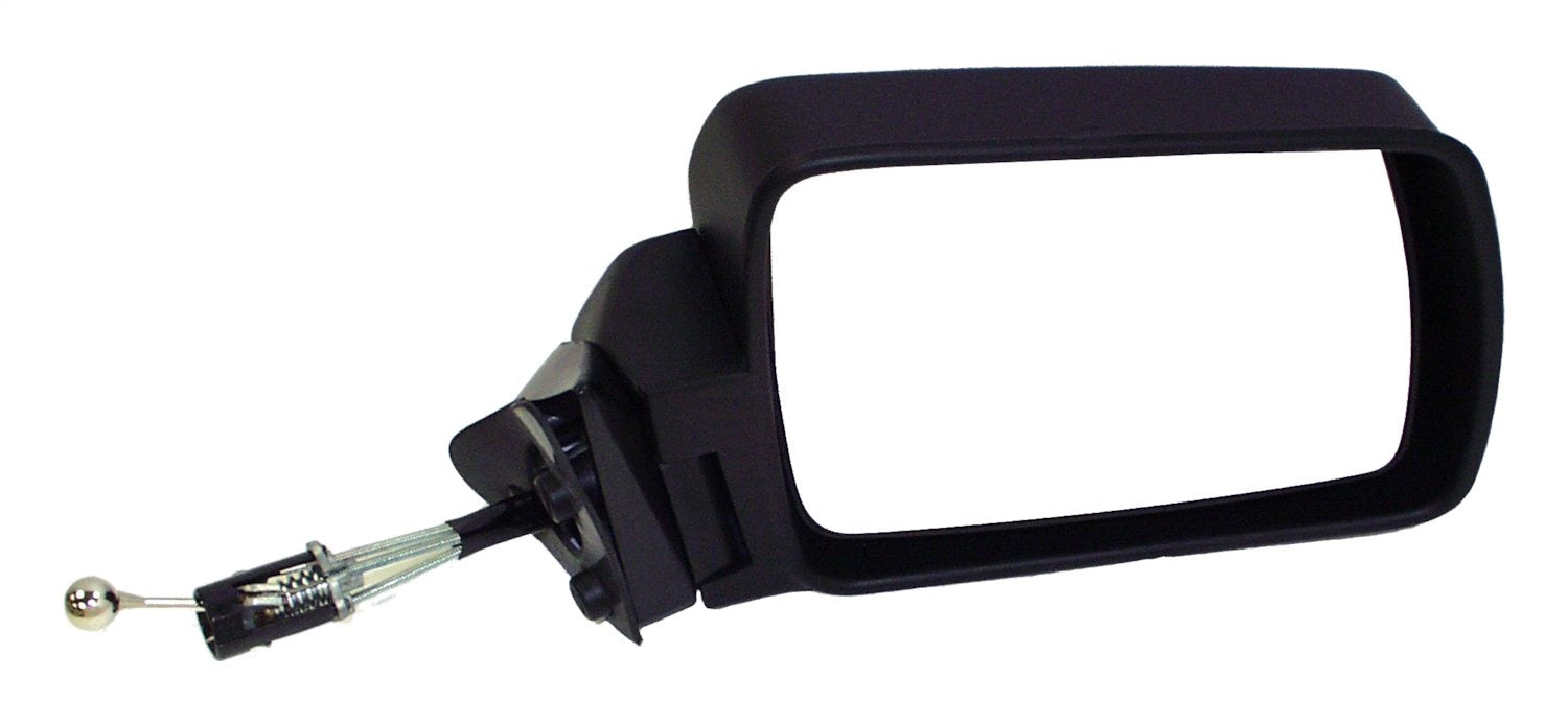 Crown Automotive Jeep Replacement 55034122 Manual Remote Mirror; Right; Passenger Side; Black; Foldaway; - Truck Part Superstore