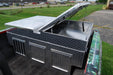 Owens Products 55053 Dog Box Hunter Series Triple Compartment with Top Storage / 58 W x 40 D x 26 H / All Seasons Rear Vents / Diamond Tread Aluminum / Owens Products - Truck Part Superstore
