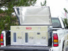 Owens Products 55058 Dog Box Hunter Series Triple Compartment with Top Storage / 48 W x 36 D x 26 H / Standard Vents with Rear Vent / Diamond Tread Aluminum / Owens Products - Truck Part Superstore