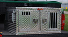 Owens Products 55077 Dog Box Hunter Series Double Compartment / Shallow / 48 W x 36 D x 20 H / Standard Vents / Diamond Tread Aluminum / Owens Products - Truck Part Superstore