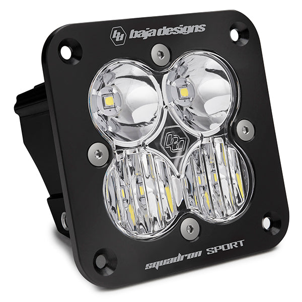 Baja Designs 551003 Flush Mount LED Light Pod Black Clear Lens Driving/Combo Pattern Squadron Sport Baja Designs - Truck Part Superstore