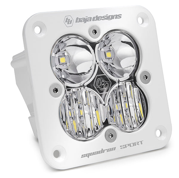 Baja Designs 551003WT Flush Mount LED Light Pod White Clear Lens Driving/Combo Pattern Squadron Sport Baja Designs - Truck Part Superstore